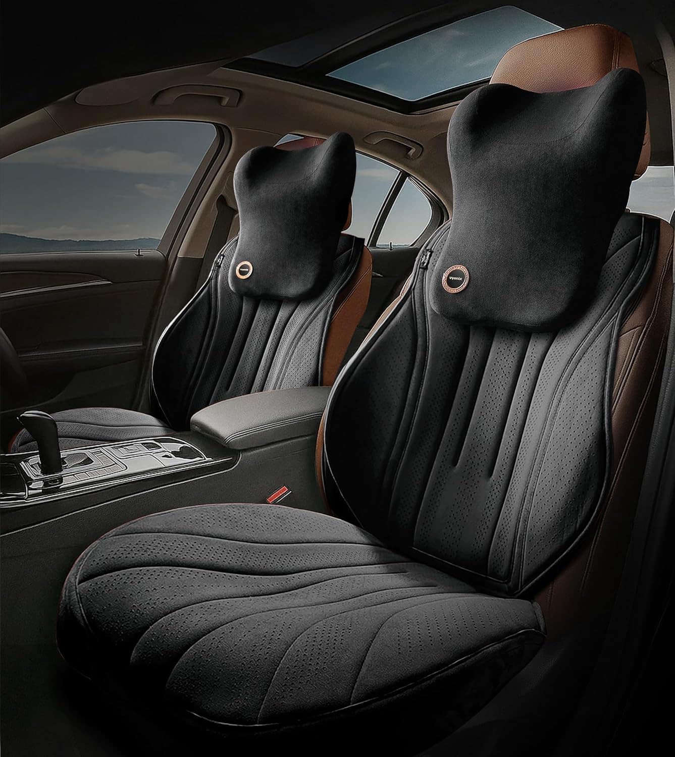 Vyonix Perforated Suede Seat Cushion for Cars