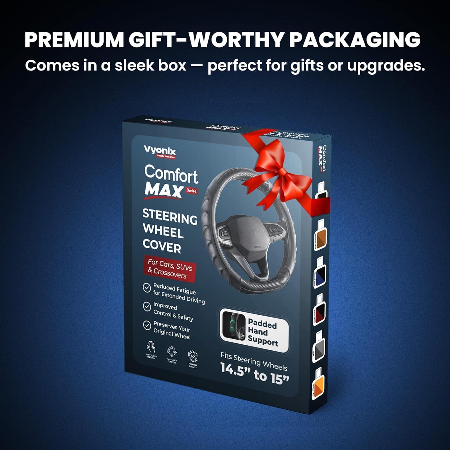 Vyonix carbon fiber steering wheel cover packaging