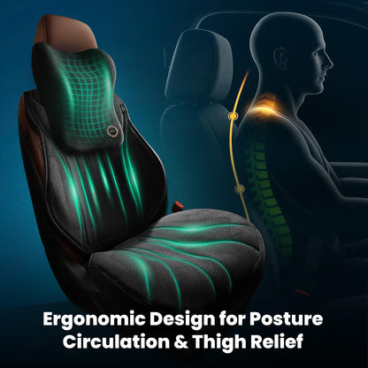Vyonix car seat cushion for drivers - travel, commute and long-drive support